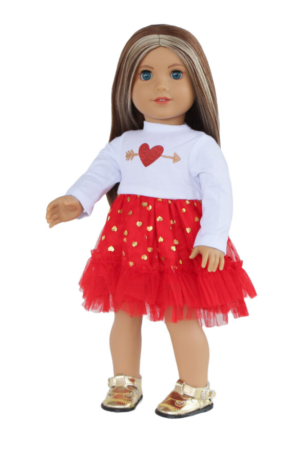 18" Doll Valentine's Day 7- Piece Gift Set