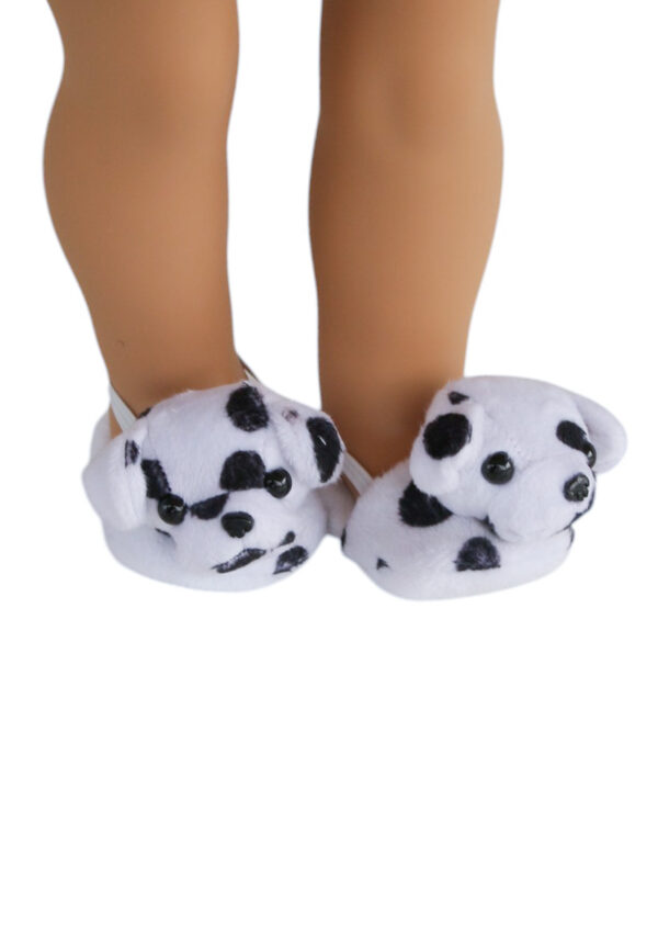 18" Doll Dalmatian Puppy Slippers