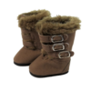 18" Doll Dark Brown 3-Buckle Winter Boots