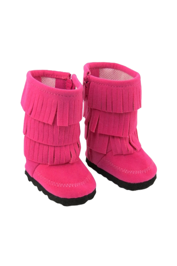 18" Doll Fringe Boots - 4 colors