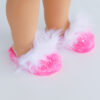 18" Doll Rhinestone & Fur Slippers