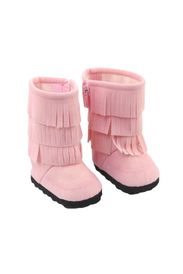 18" Doll Fringe Boots - 4 colors