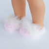 18" Doll Rhinestone & Fur Slippers