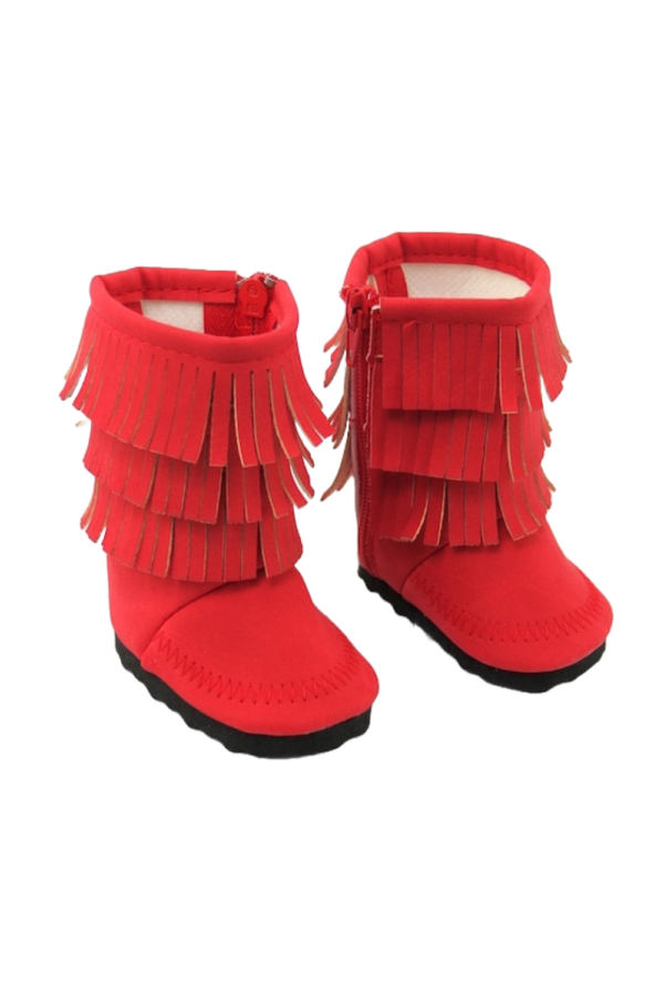 18" Doll Fringe Boots - 4 colors