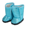18" Doll Turquoise Sequin Winter Boots