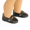 18" Doll Black Ballet Strap Shoe