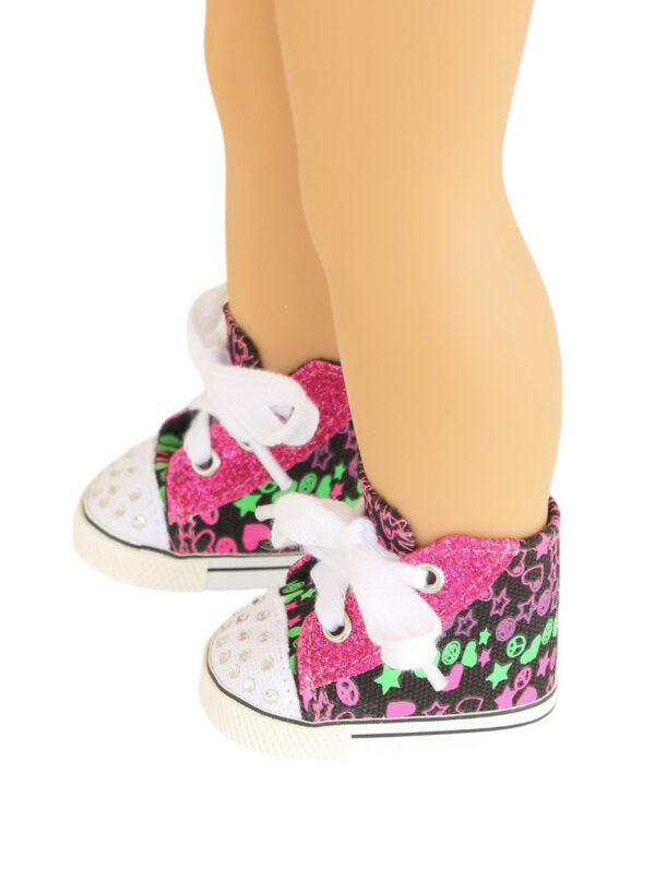 15" & 18" Doll Bling High-Top Sneakers