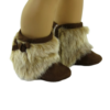 18" Doll Brown Suede Fur Boots