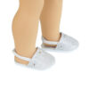 18" Doll Silver Flower Clogs