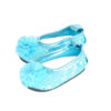 18" Doll Sequin Flower Shoes -Royal Blue & Turquoise