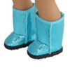 18" Doll Turquoise Sequin Winter Boots