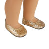 18" Doll Gold Glitter Dress Shoe