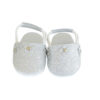 18" Doll Silver Flower Clogs