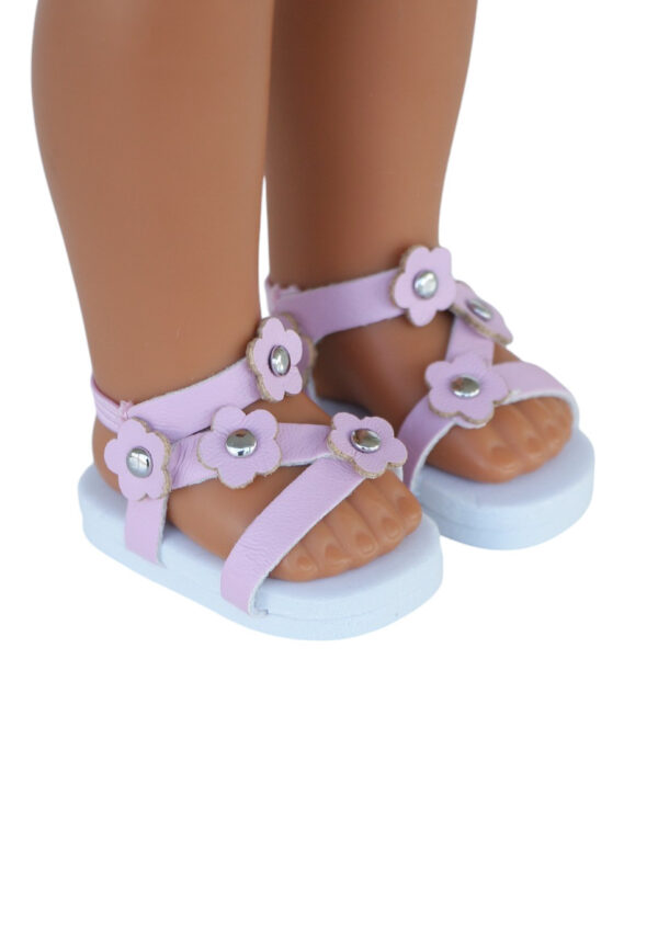 14.5″ Wellie Wisher Doll Pink Flower Sandals