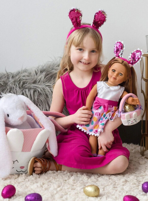 Matching Girl & Doll 5-Piece Easter Basket Play Set