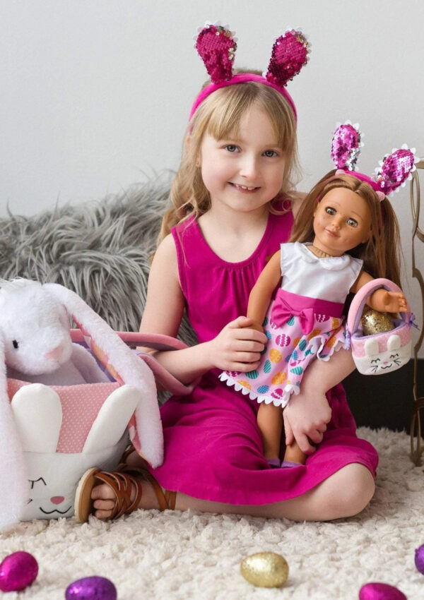 Matching Girl & Doll 5-Piece Easter Basket Play Set