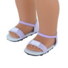 18" Doll Lavender Slip-On Sandals