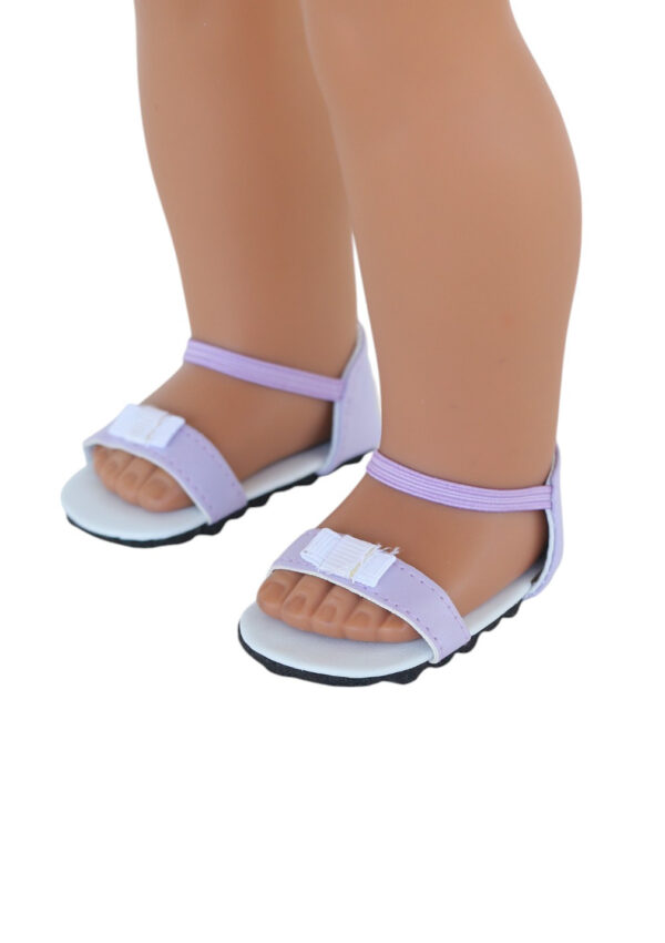18" Doll Lavender Slip-On Sandals