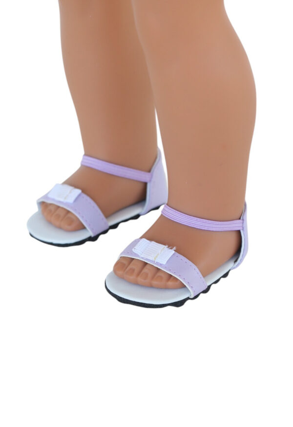 18" Doll Lavender Slip-On Sandals