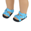 18″ Doll Blue Flower Sandals