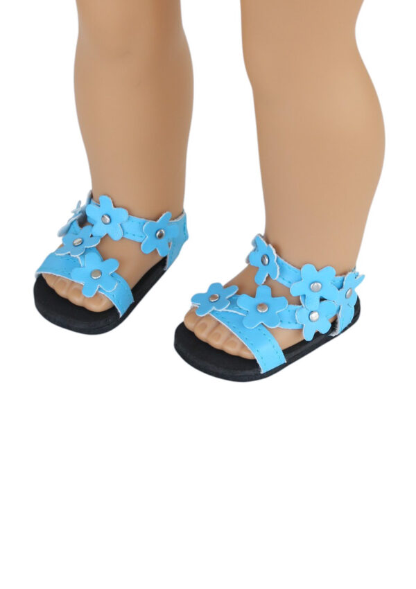 18″ Doll Blue Flower Sandals