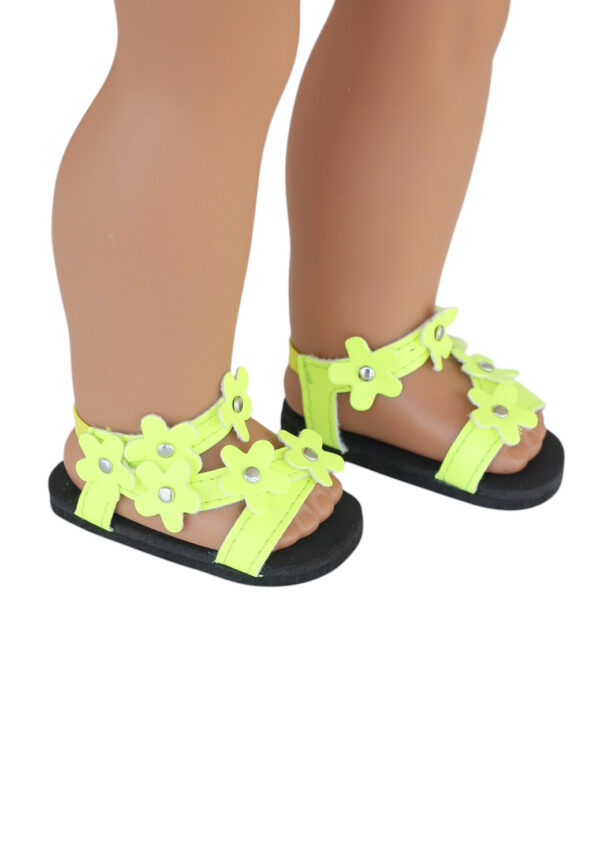 18″ Doll Yellow Flower Sandals