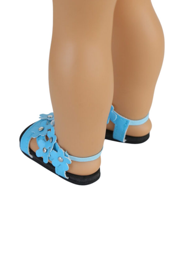 18″ Doll Blue Flower Sandals