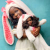 18" Doll & Girl Matching Easter Bunny Set
