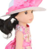 14.5" Doll Pink Floral Sleeveless Dress & Hat
