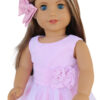 18" Doll "Pretty in Pink" Sleeveless Dress & Hair Bow