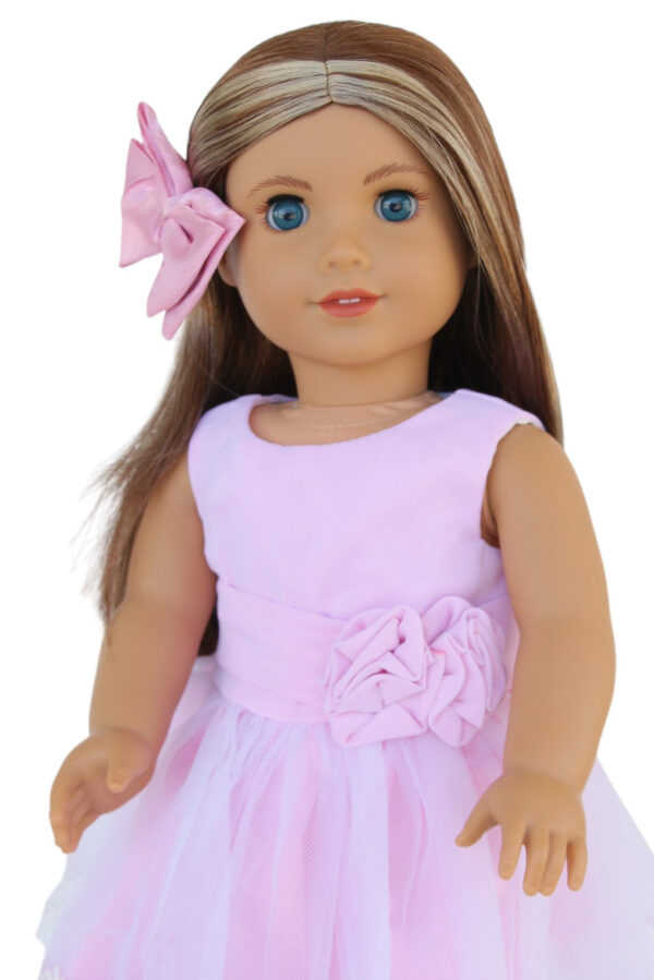 18" Doll "Pretty in Pink" Sleeveless Dress & Hair Bow