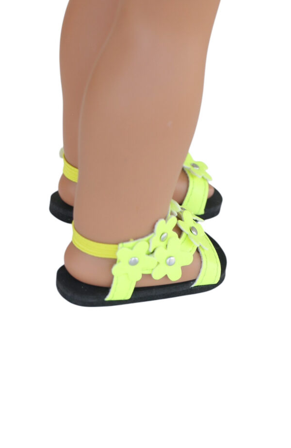 18″ Doll Yellow Flower Sandals