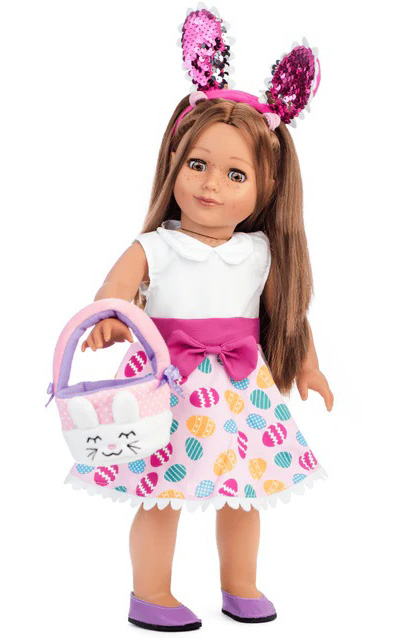 Matching Girl & Doll 5-Piece Easter Basket Play Set