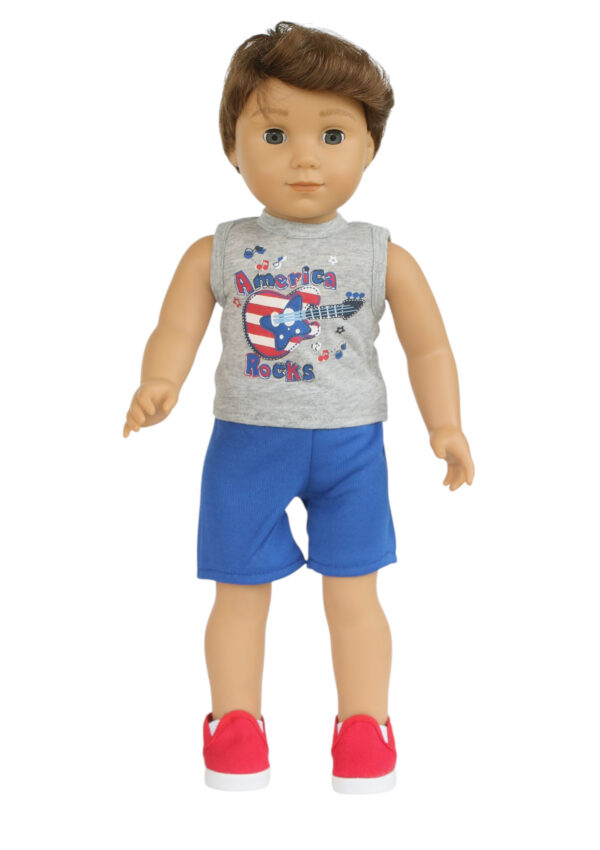18" Doll "America Rocks" Shorts Set