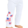 18" Doll American Flag White Leggings