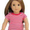 18" Doll Red & White Stripe T-Shirt