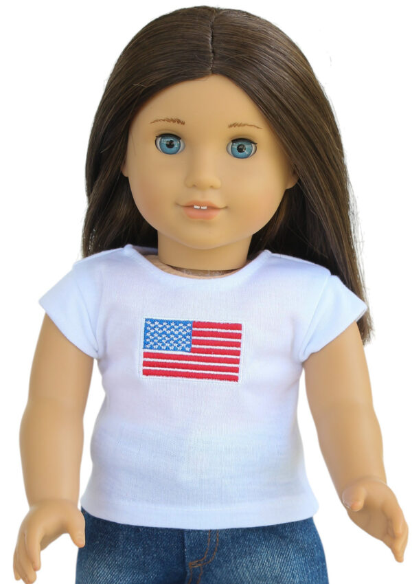18" Doll USA Flag T-Shirt