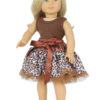 18" Doll Cheetah Tutu Skirt, Tank Top, & Shoes