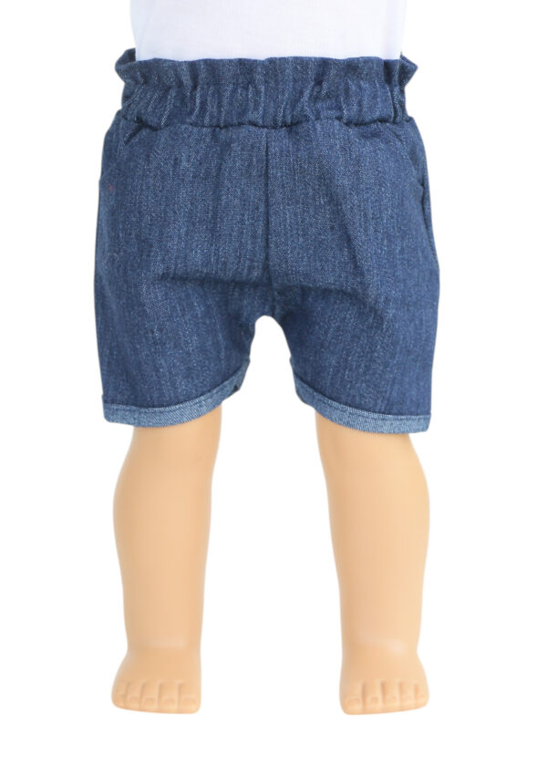 18" doll dark wash denim shorts
