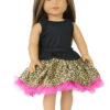 18" Doll Leopard Tutu Skirt, Tank Top, & Shoes