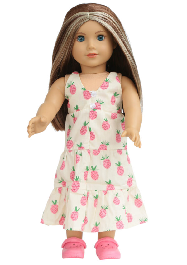 18" doll pineapple maxi dress