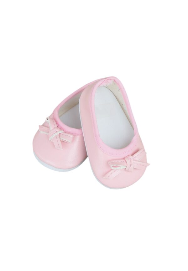 18" doll pink ballet flat shoes