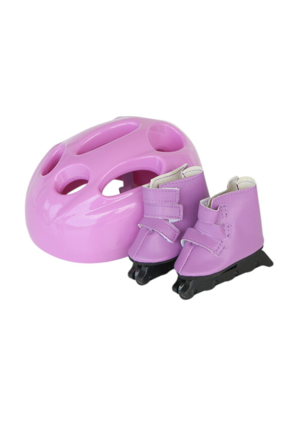 18" doll rollerblades & helmet set