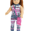 18" Doll Sleeveless Striped Pants Outfit & Purse