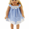 18″ Doll Blue Gingham Sundress