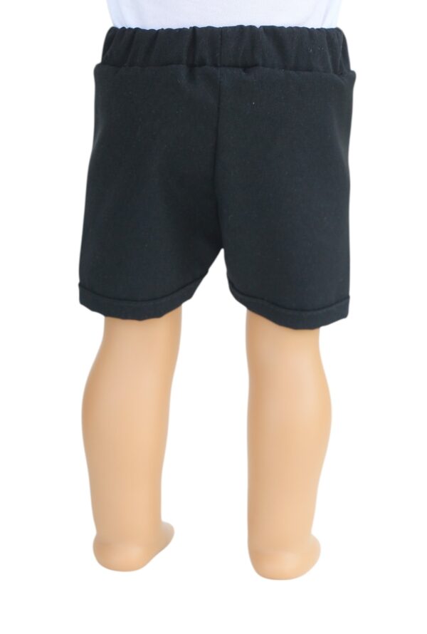 18" doll black denim shorts