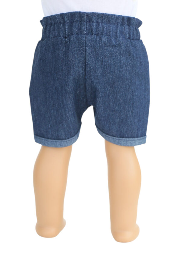 18" doll dark wash denim shorts