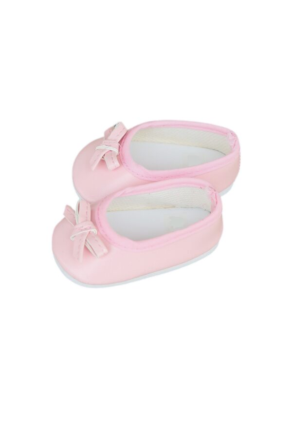 18" doll pink ballet flat shoes