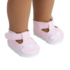 15" & 18" doll pink embroidered mary janes