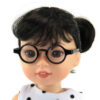 14.5" Doll Round Black Glasses